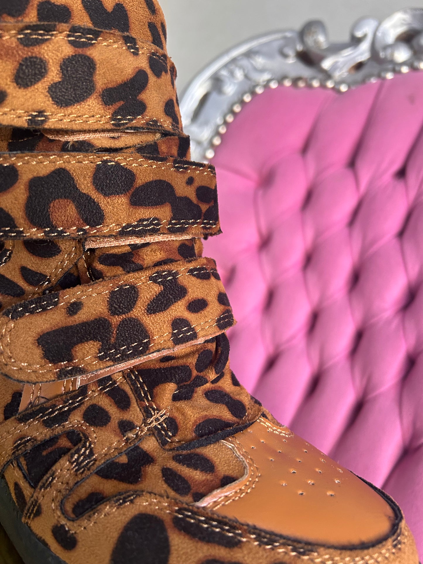 Wild Spirit Wedge Sneaker – Leopard Print