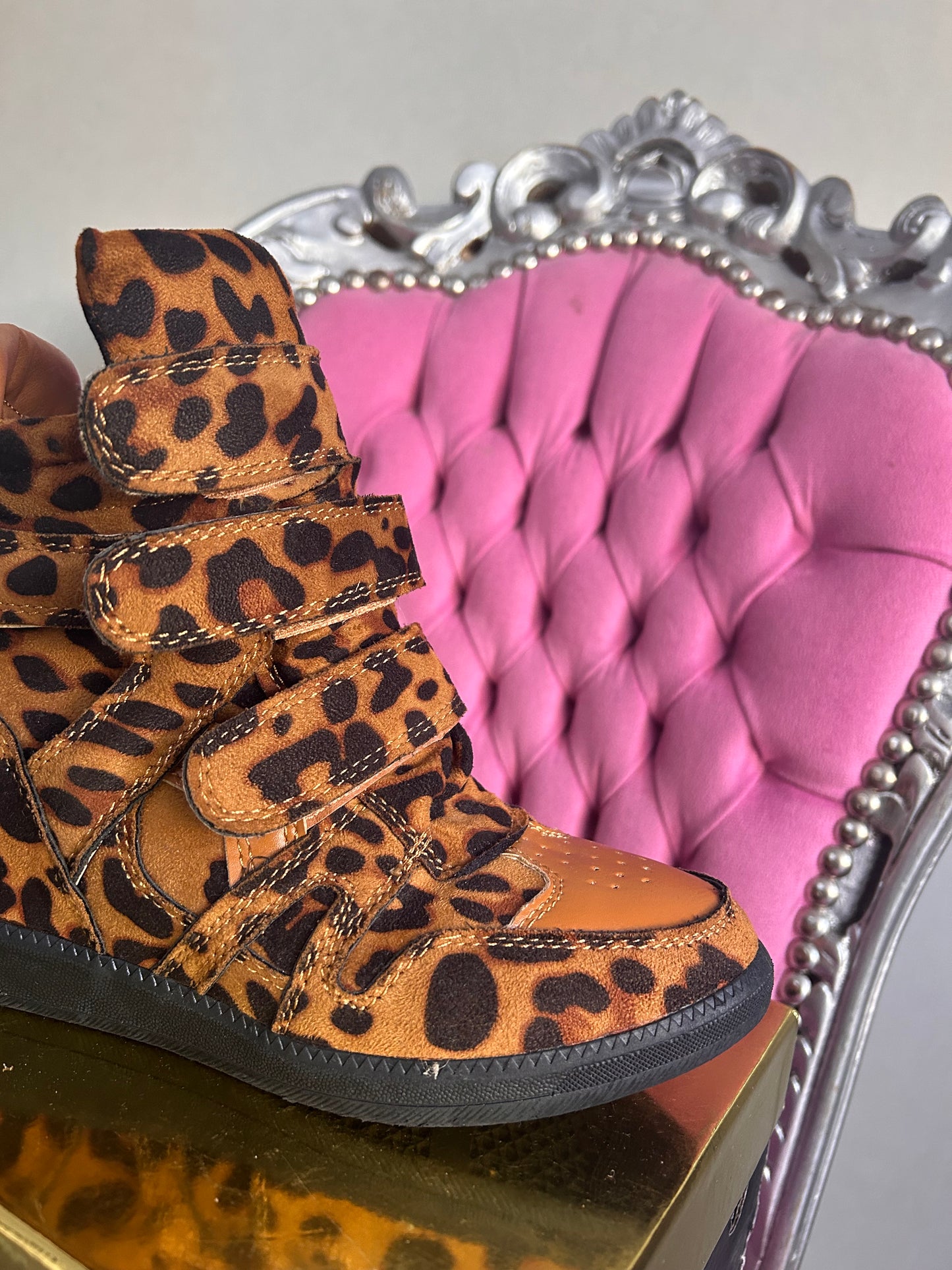 Wild Spirit Wedge Sneaker – Leopard Print