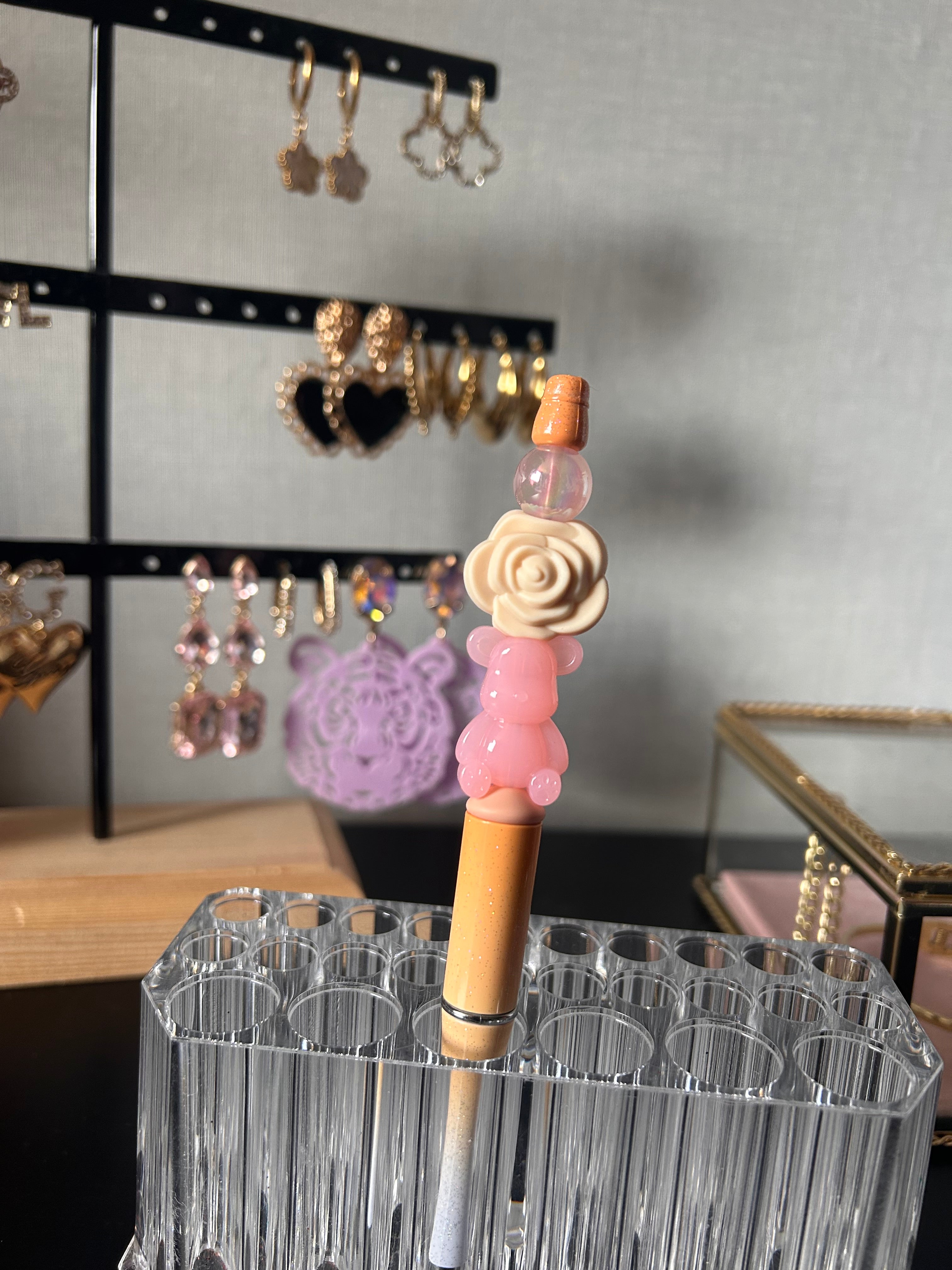 Diy: pen teddy pink