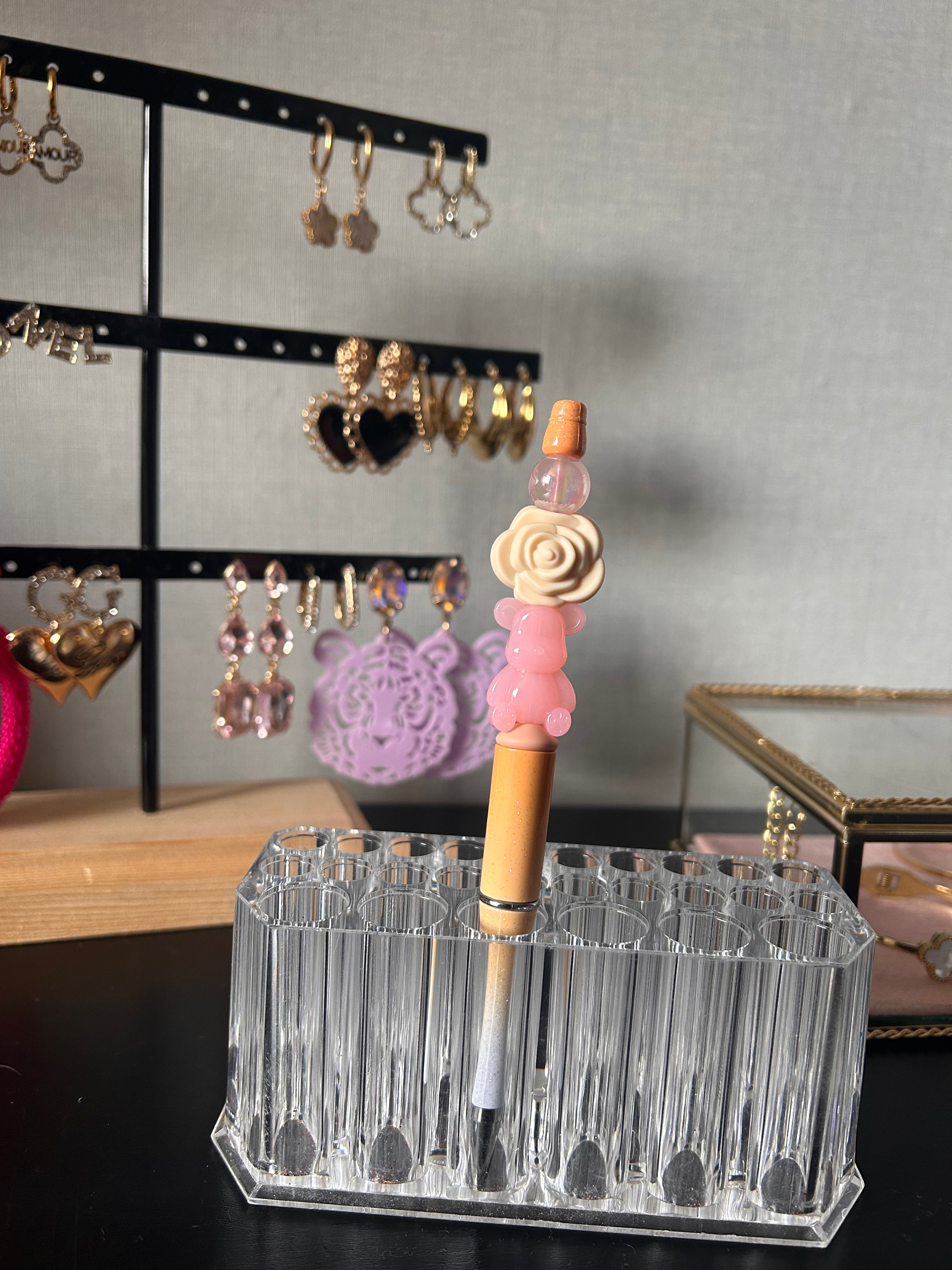 Diy: pen teddy pink