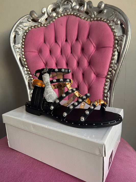 Rock Chic Studded Sandals – Black Edition